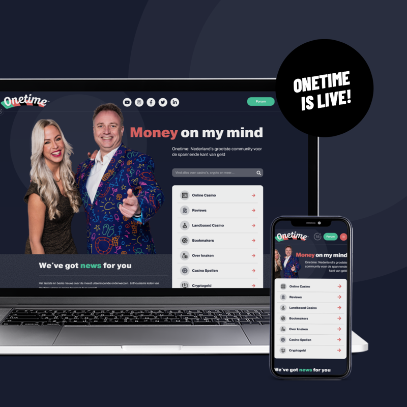website onetime op mobiel en desktop
