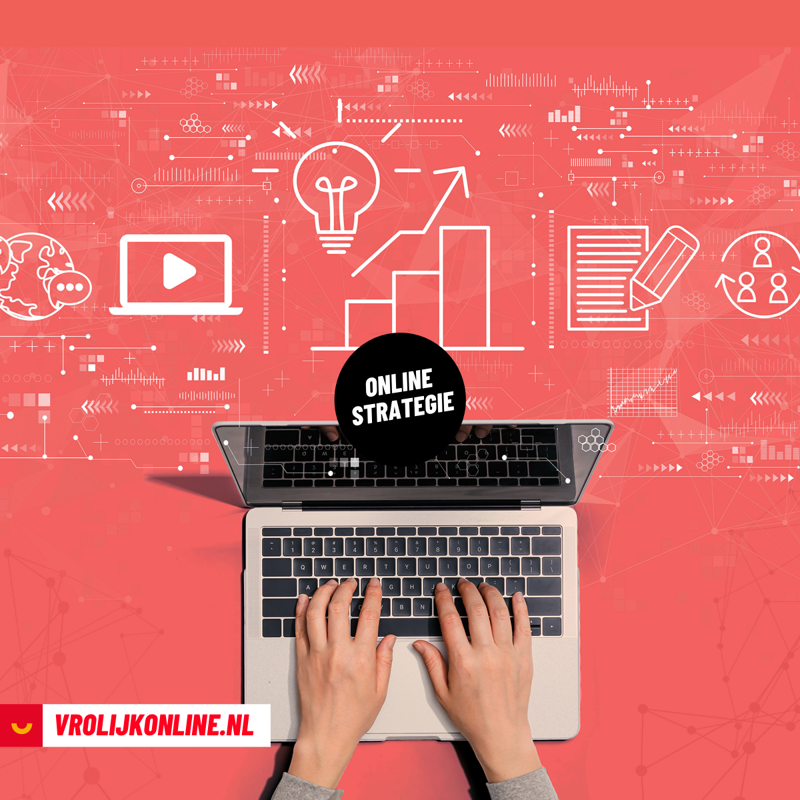 illustratie met laptop en call to action online strategie
