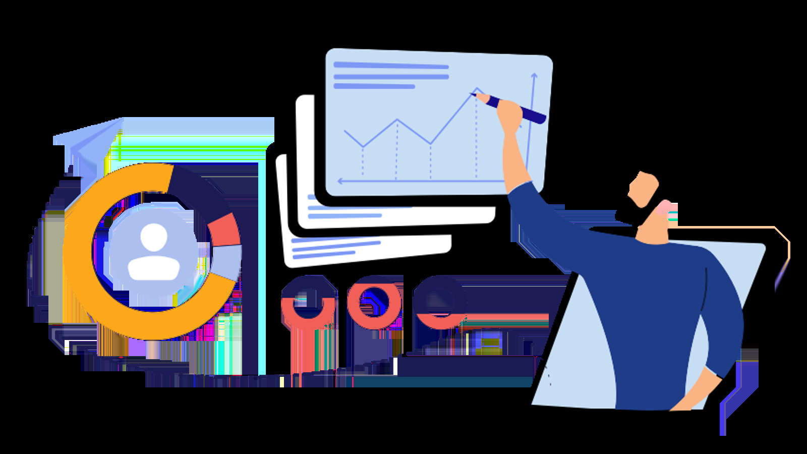 illustratie over grafieken mijn vrolijk online