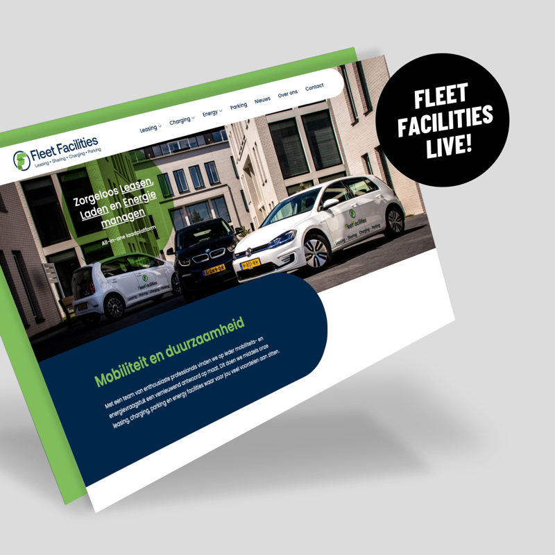 visuele weergave van de website voor Fleet Facilities