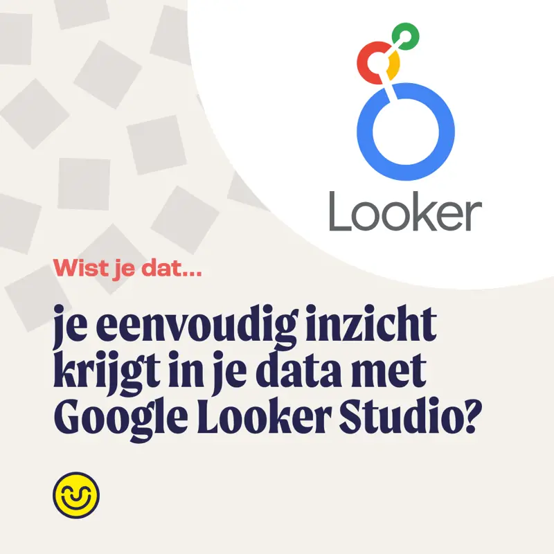 vierkante post over Google Looker Studio
