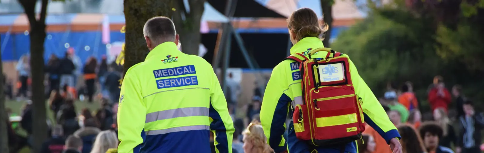 Event Medical Service medewerkers op festival